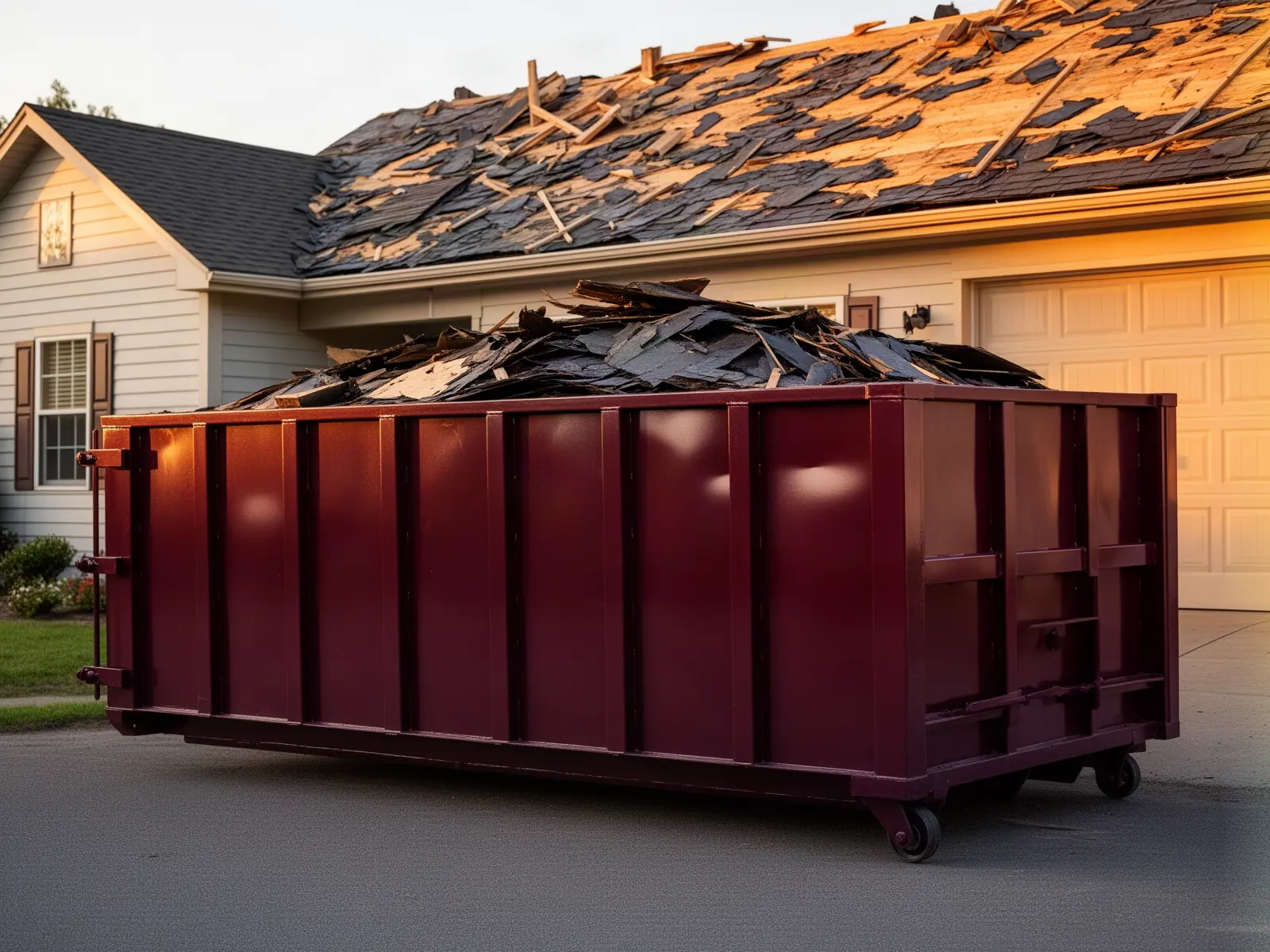 Roll-off dumpster from Ray Donovan Dumpster Rentals in Augusta, ME